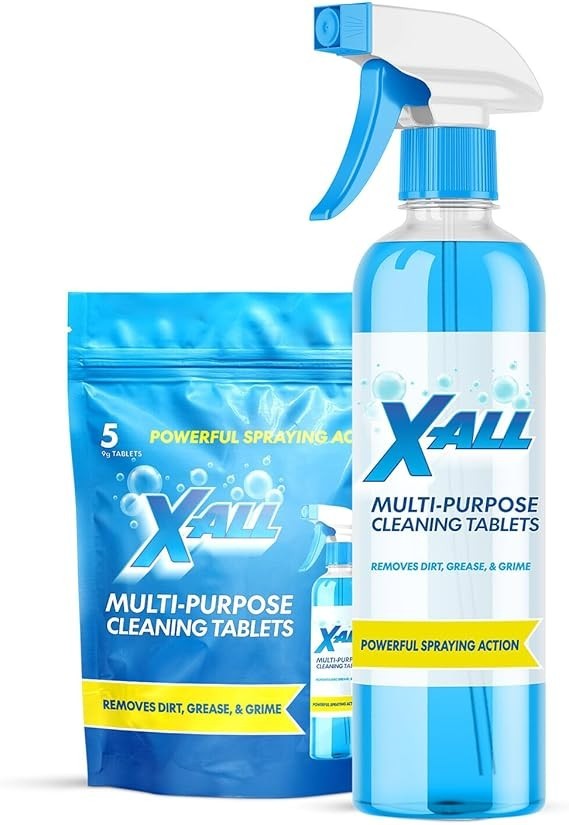 X-ALL Multi-Purpose Cleaner – Spray Bottle and 5x Cleaning Tablets. FREESHIP