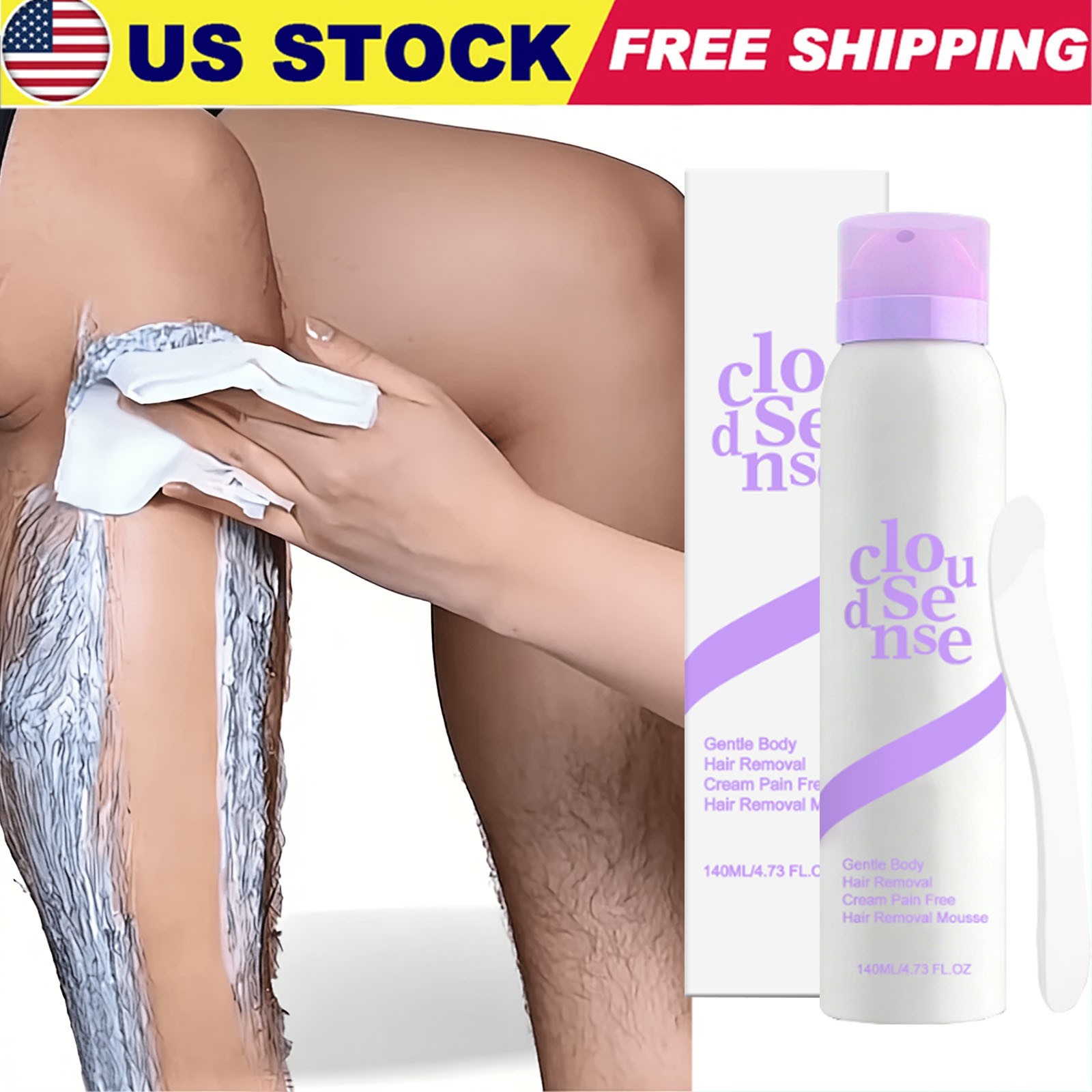 Cloud Sense Gentle Hair Removal Mousse Spray, Aloe & Hyaluronic Acid~2026