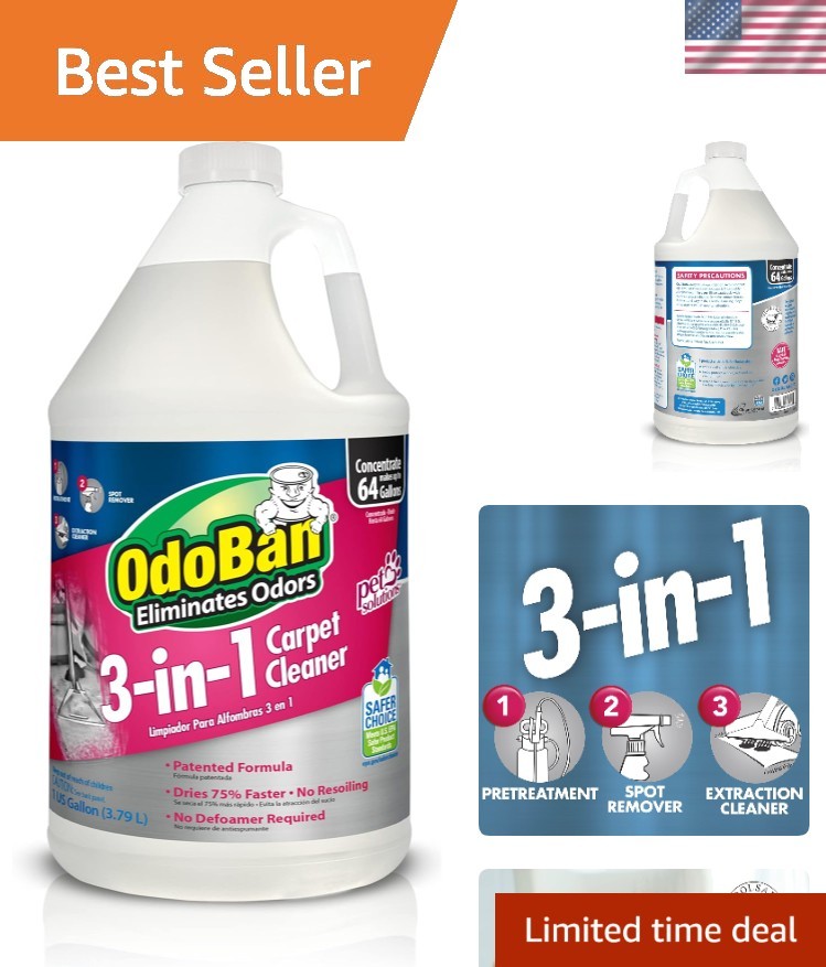 Deep Cleaning 3-in-1 Carpet Cleaner, 128 Fl Oz – Eco-Friendly & Effortless Care
