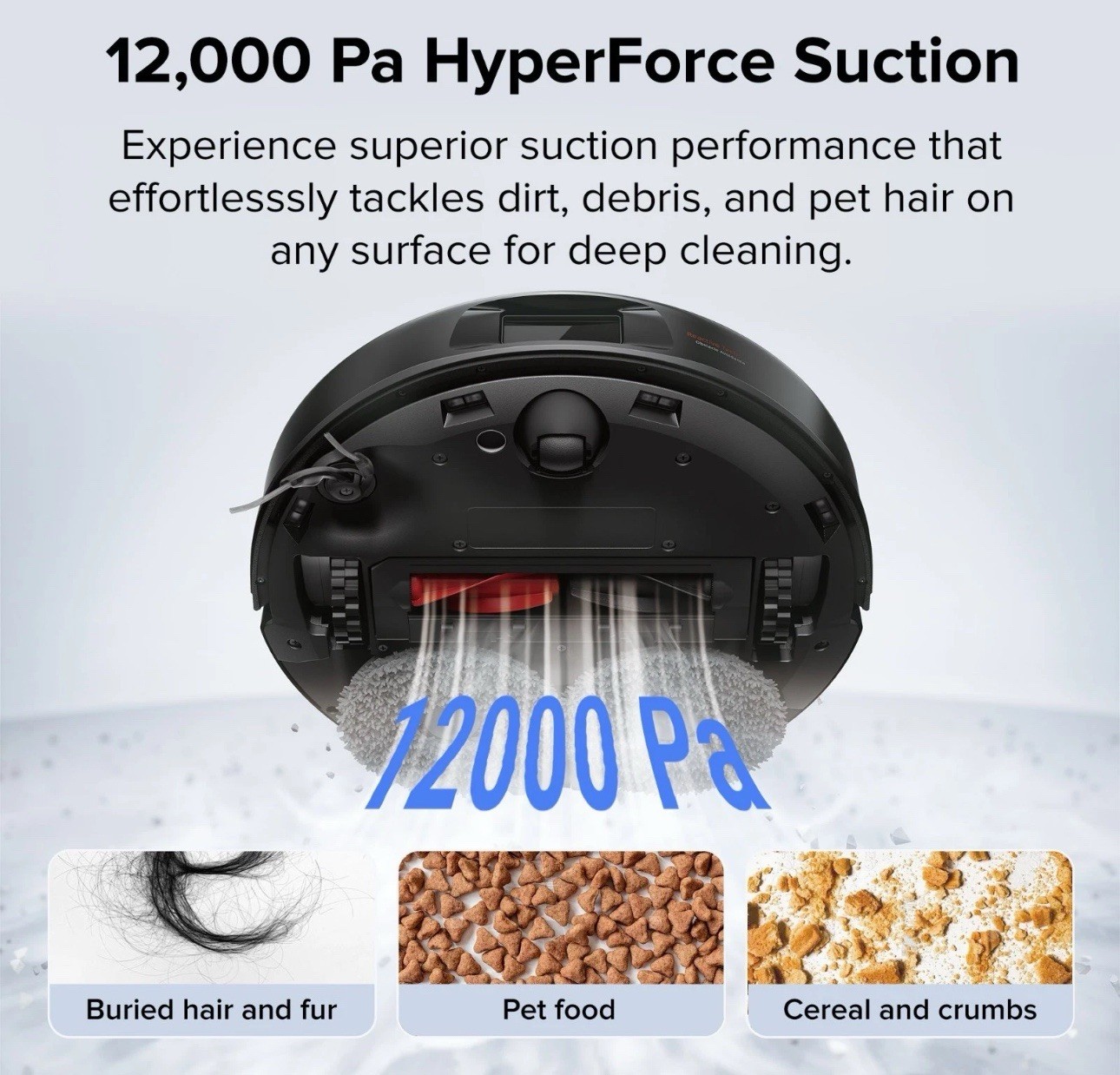Roborock Qrevo S5V (Model: RRWOPEP EWFD24LRR) Robot Vacuum & Mop, 12,000pa – New