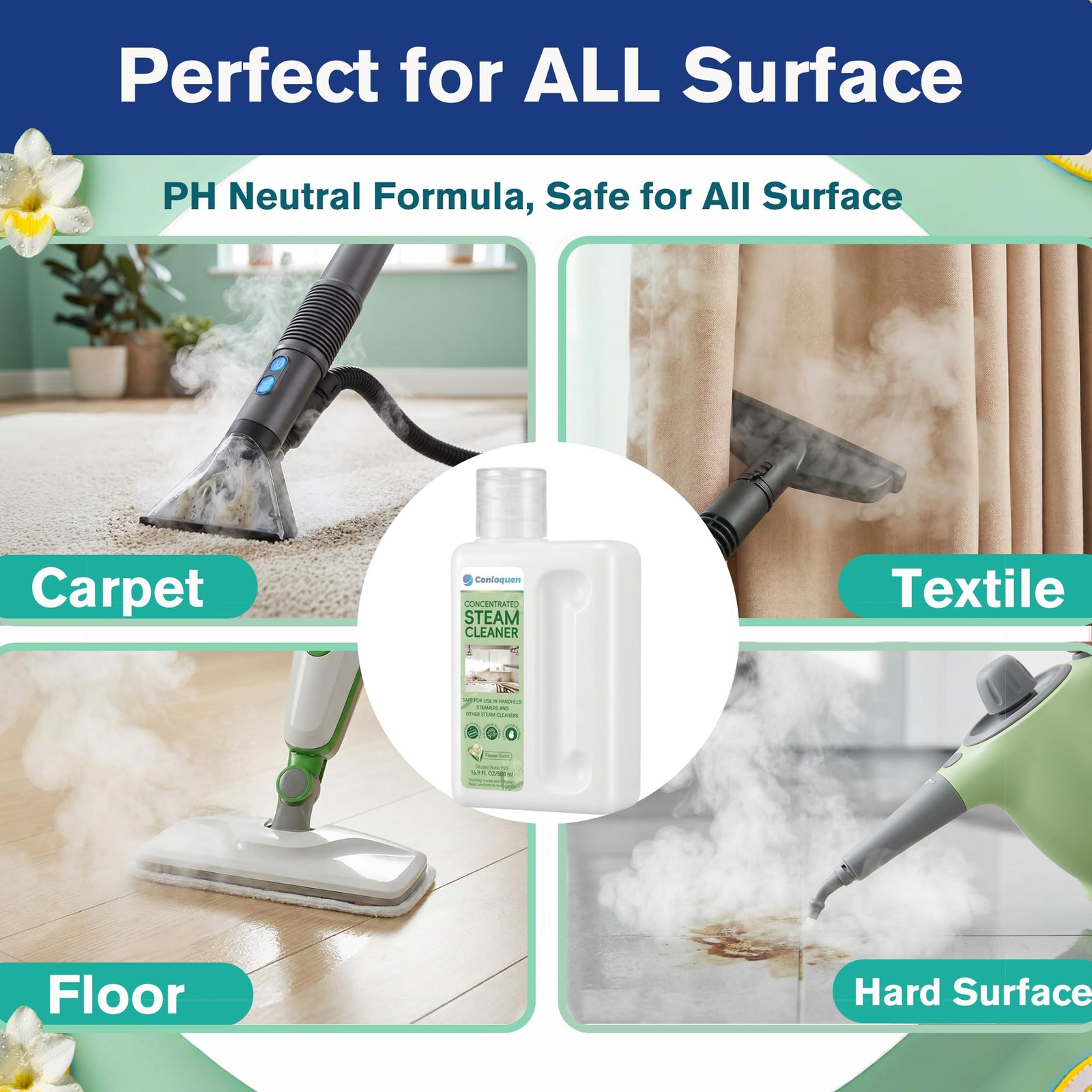 20X Concentrated Steam Mop Solution Makes 2.64 Gallon Formula for All Steam M…