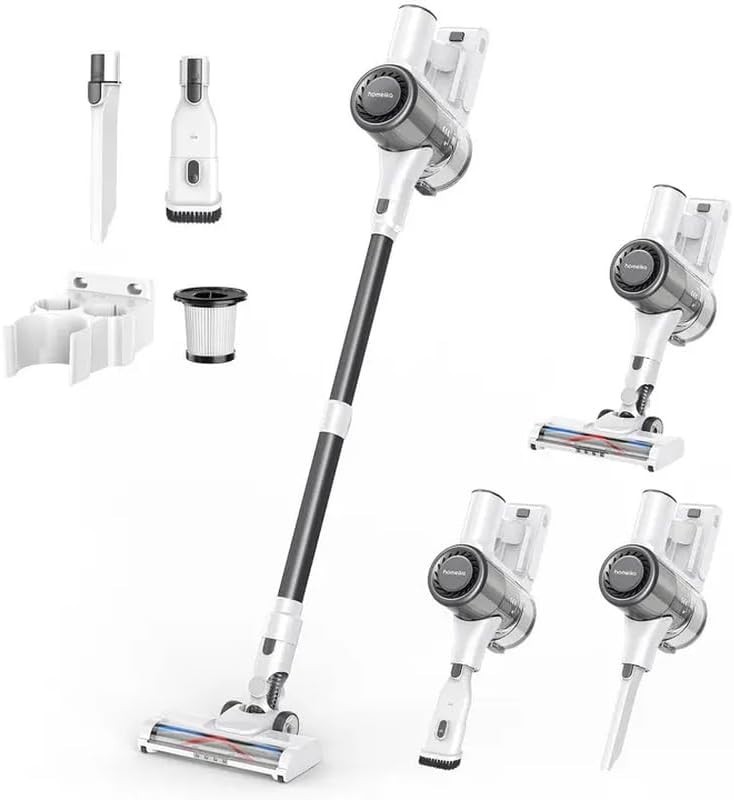 New Homeika White H320 Cordless Vacuum Cleaner Power 380W 28Kpa Suction