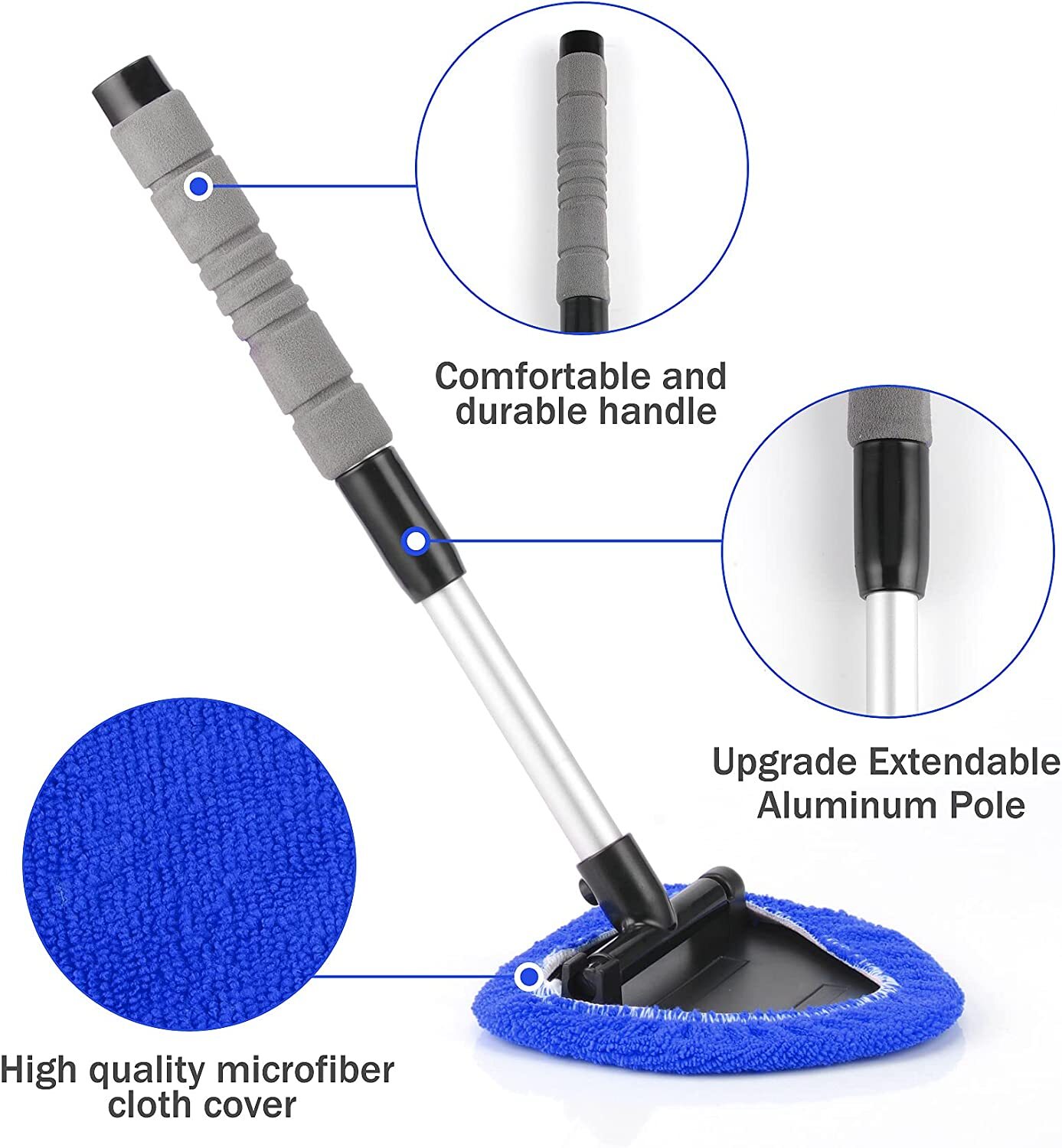 Windshield Cleaning Tool Kit Car Window Glass Wiper Cleaner Brush Extendable