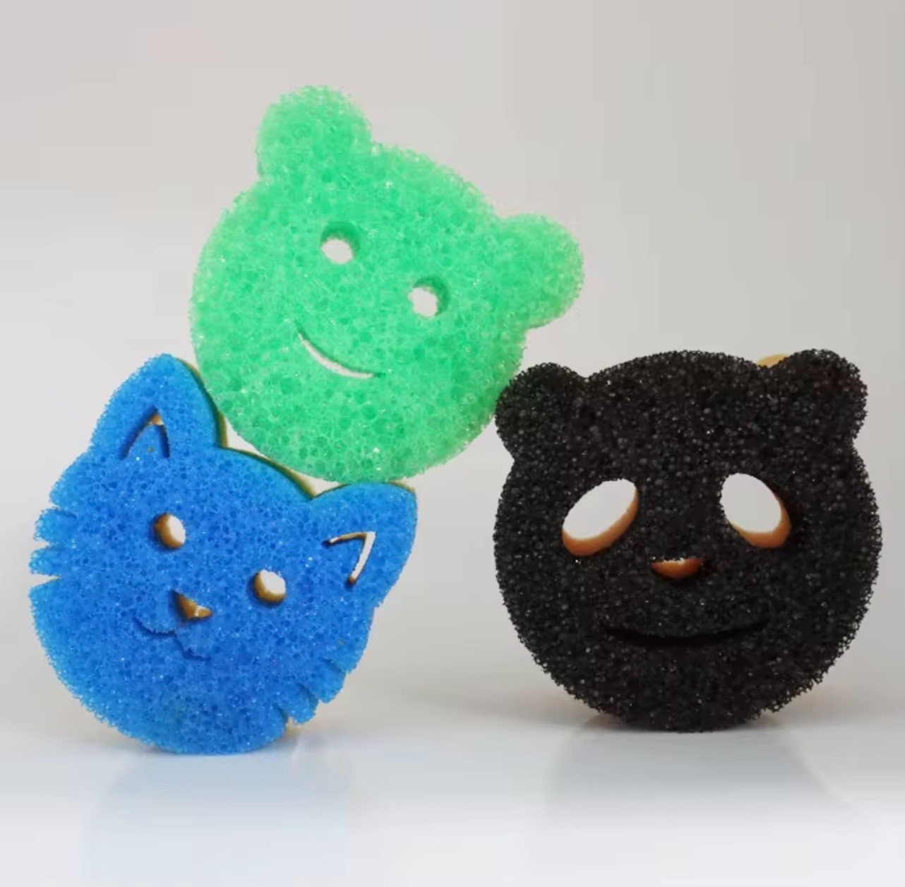 3-Pack Temp Changing Magic Sponge Soft Warm Hard Cold Eco Scrubber