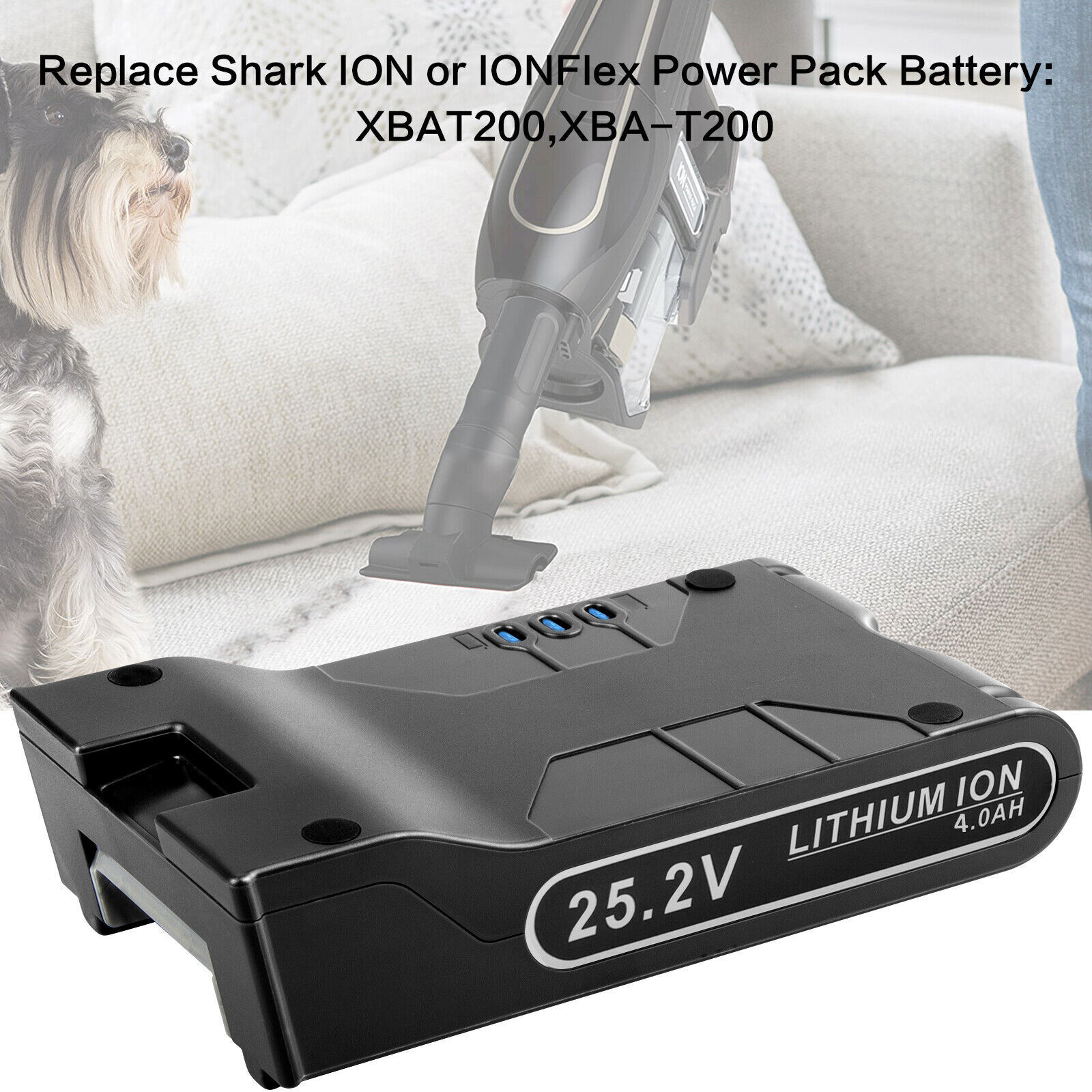 25.2V 4.0Ah Li-ion Battery For Shark High Capacity Power Pack XBAT200 IF200