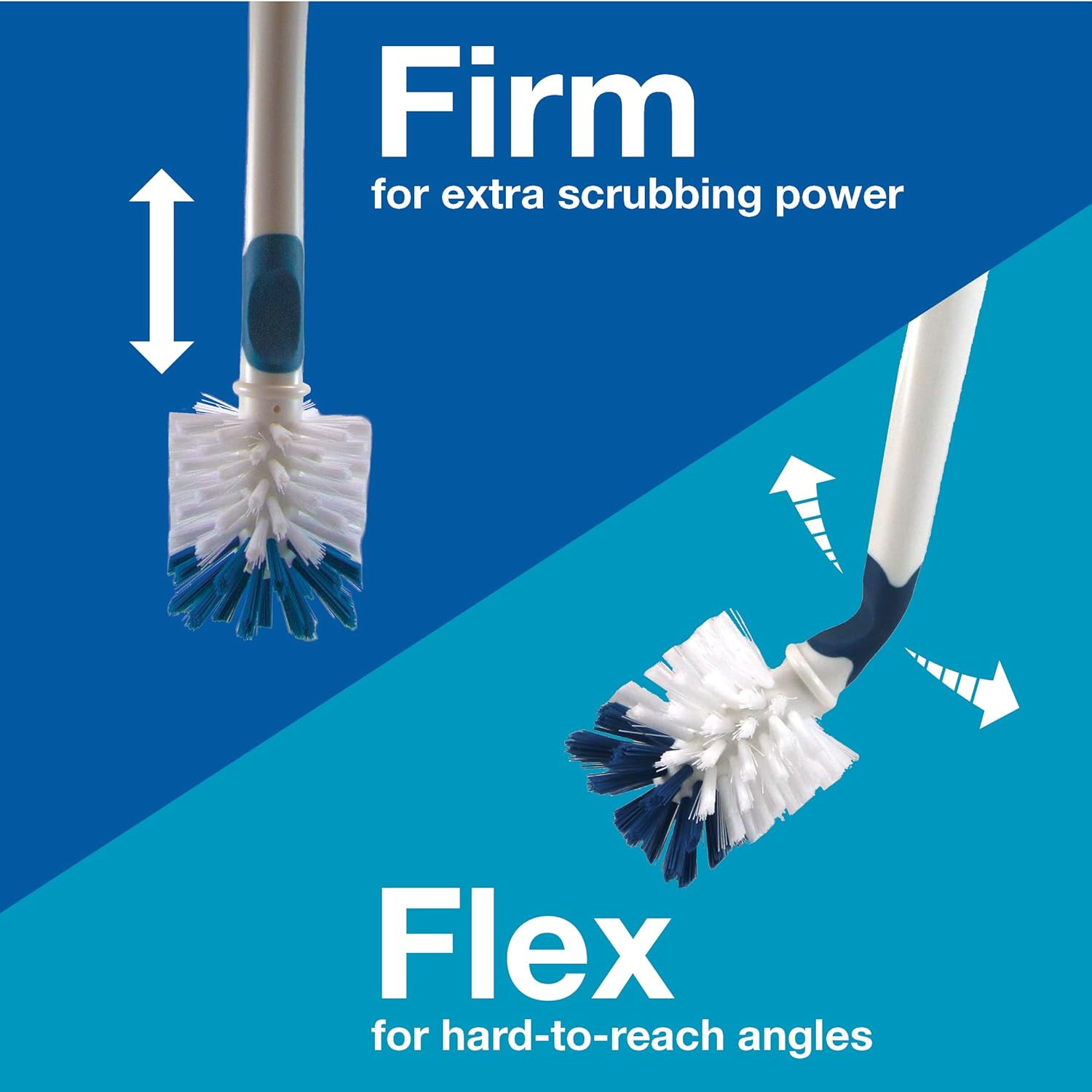 12.7” Flexible Glass and Bottle Scrub Brush, Extra-Long, Non-Scratch Cleaning Sc