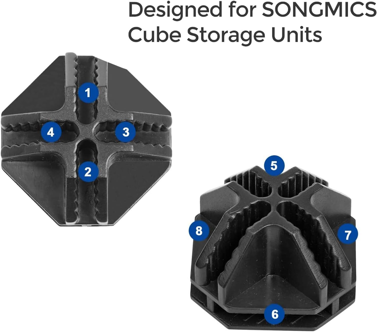 SONGMICS Plastic Connectors for DIY Wire Cube Storage Unit, 20 Pieces, ABS