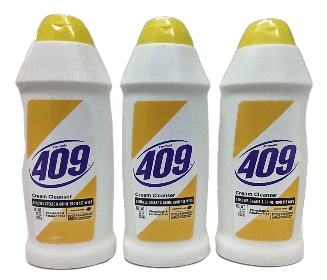 3x Formula 409 Cream Cleanser Removes Greese & Grime with LEMON FRESH 10 oz Each