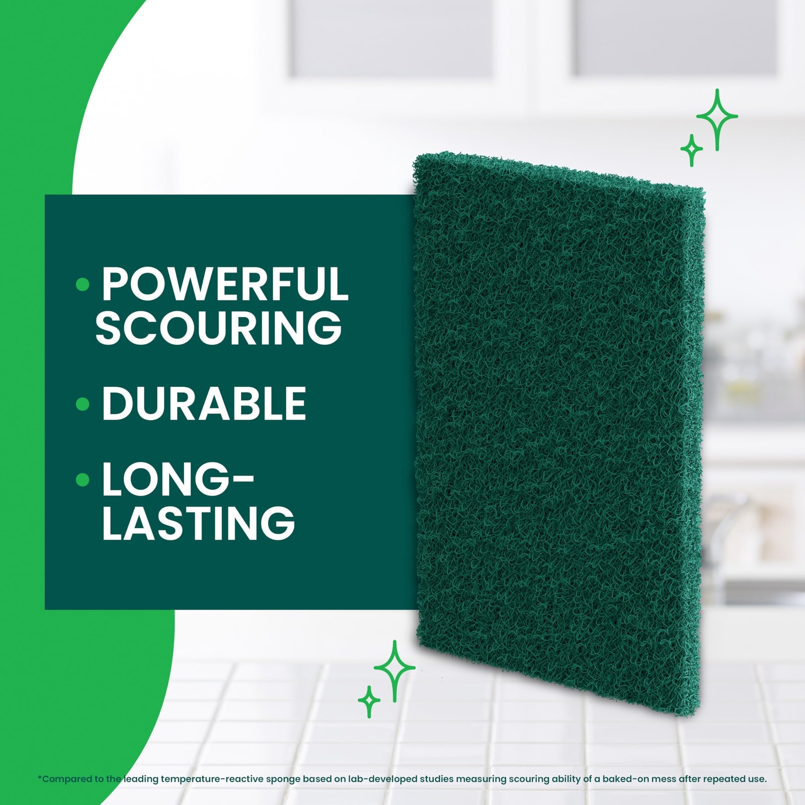 Heavy Duty Scouring Pads 3 Pack Kitchen Scrubbers Outdoor Pots Pans Cookware Gri