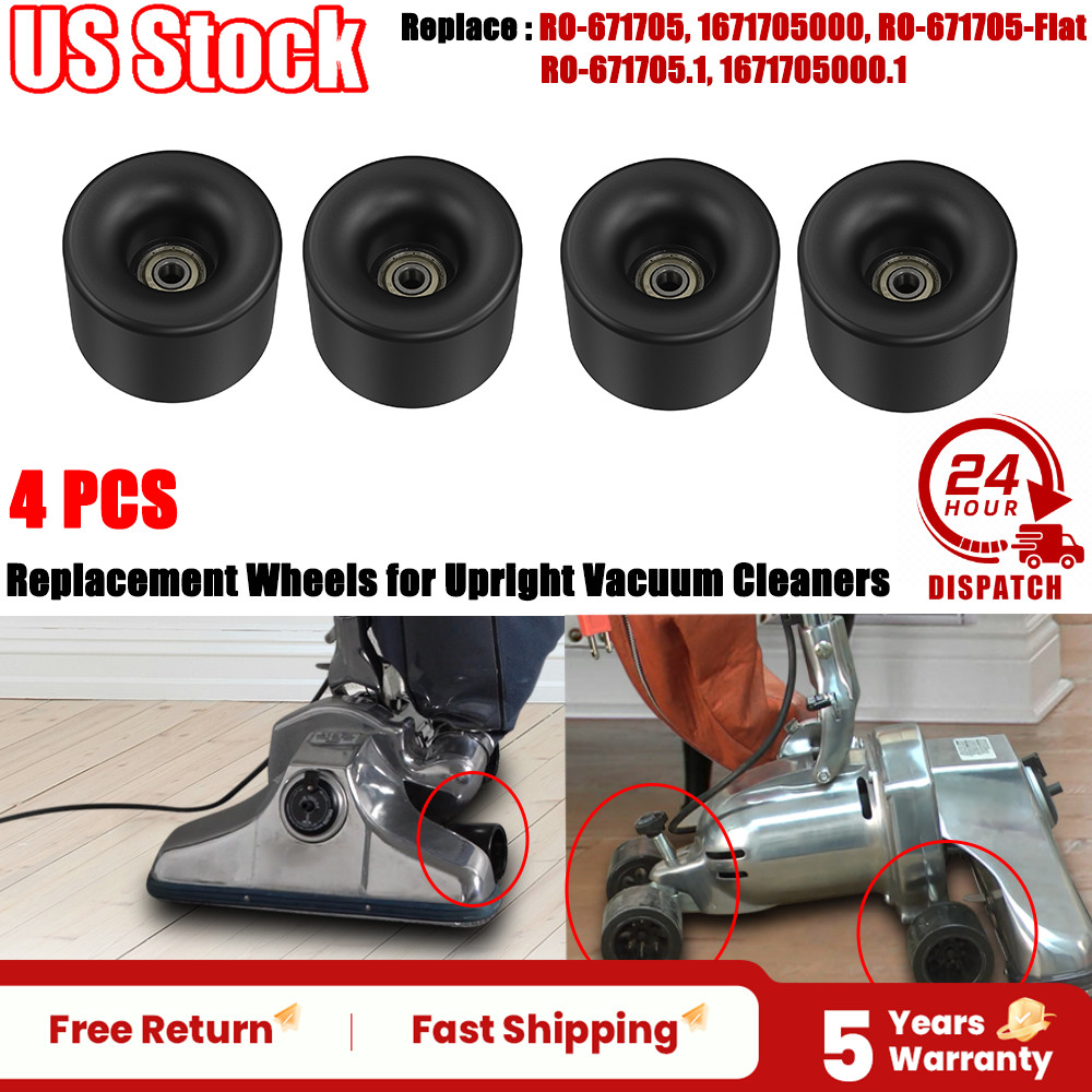 4PCS Replacement Wheels For Royal Metal Upright Vacuum Cleaner 655,656 RO-671705