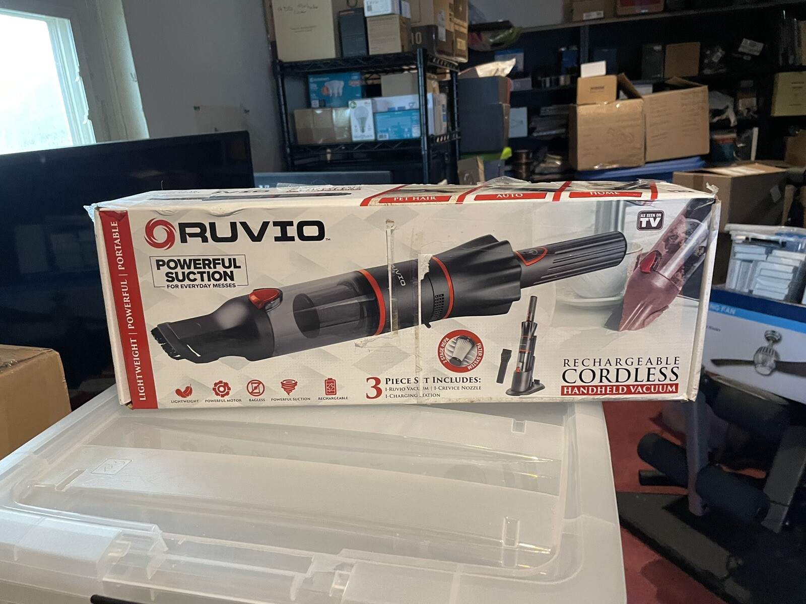 Vacuum Ruvio Pro Rechargeable Cordless Handheld 4 Piece Accessory Kit Included