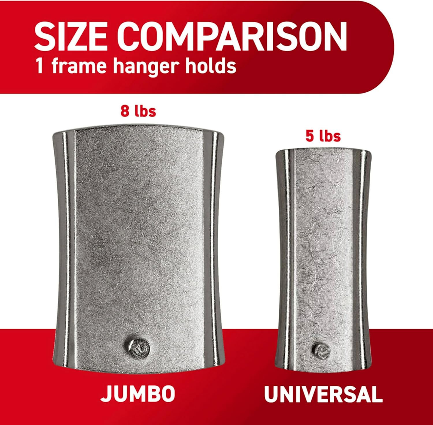 Command 8 Lb Jumbo Universal Picture Hanger, 3 Frame Hangers and 8 Command Strip