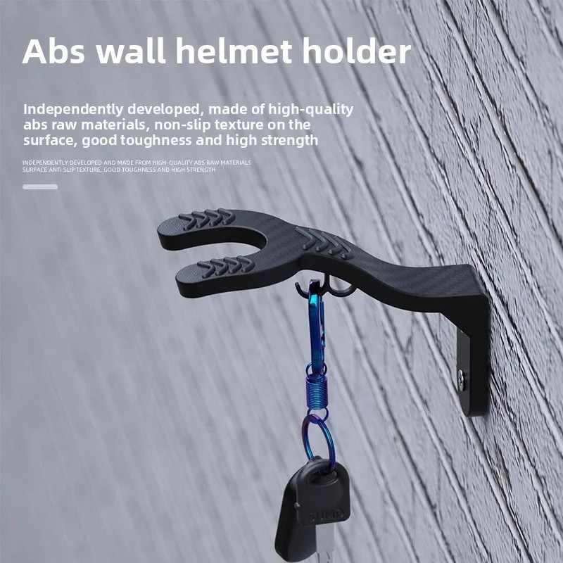 Motorcycle Helmet Rack Wall Mount Holder Hook Stand Helmet Holder Jacket Hanger