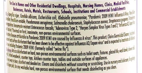 Lot of 4 Claire Germicidal Antibacterial Cleaner & Deodorizer 19oz Aerosol Cans