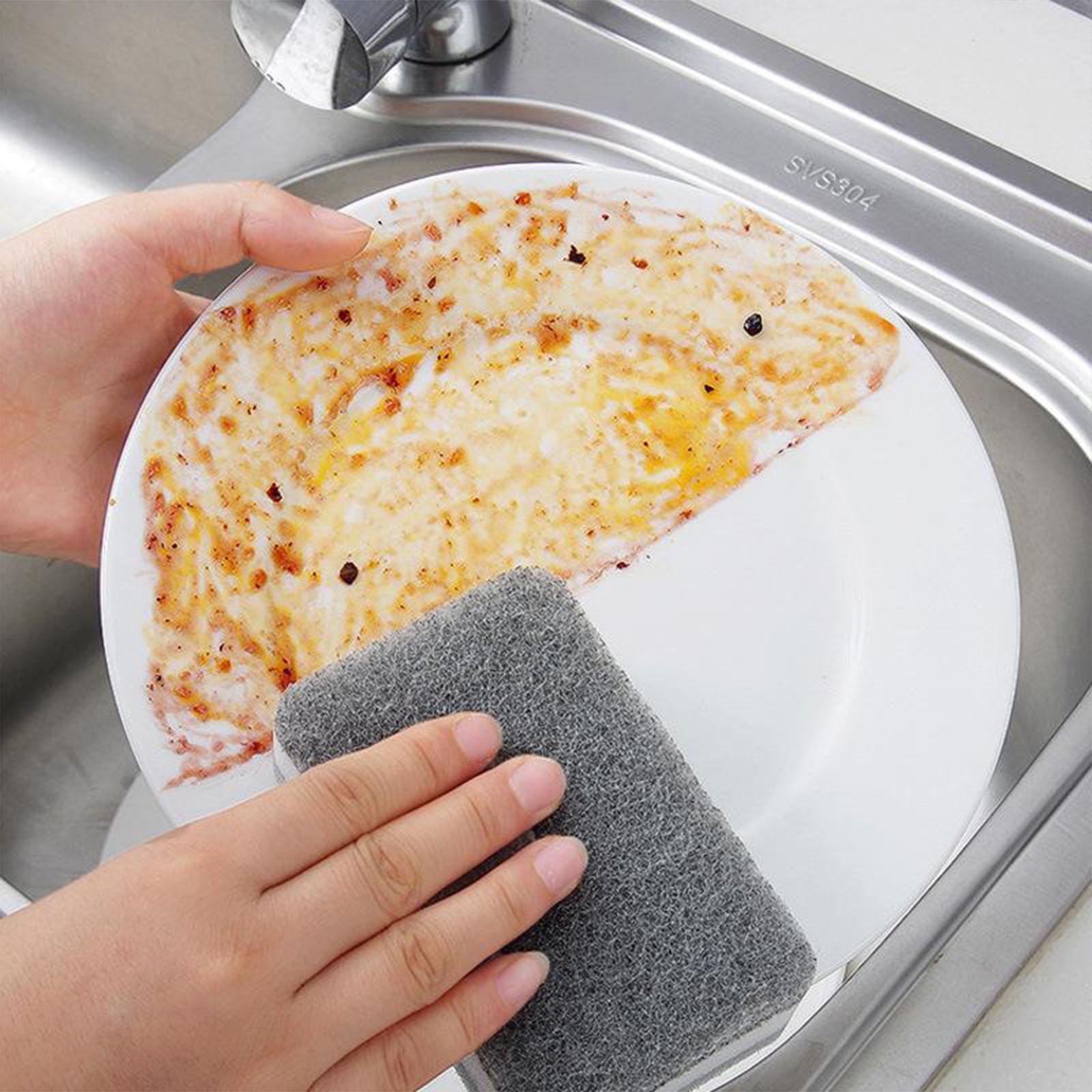 NEW 1Pc Dish Sponge For Heavy Duty Scrub Sponges ual-Sided Sponge Kitchen Q1Z4