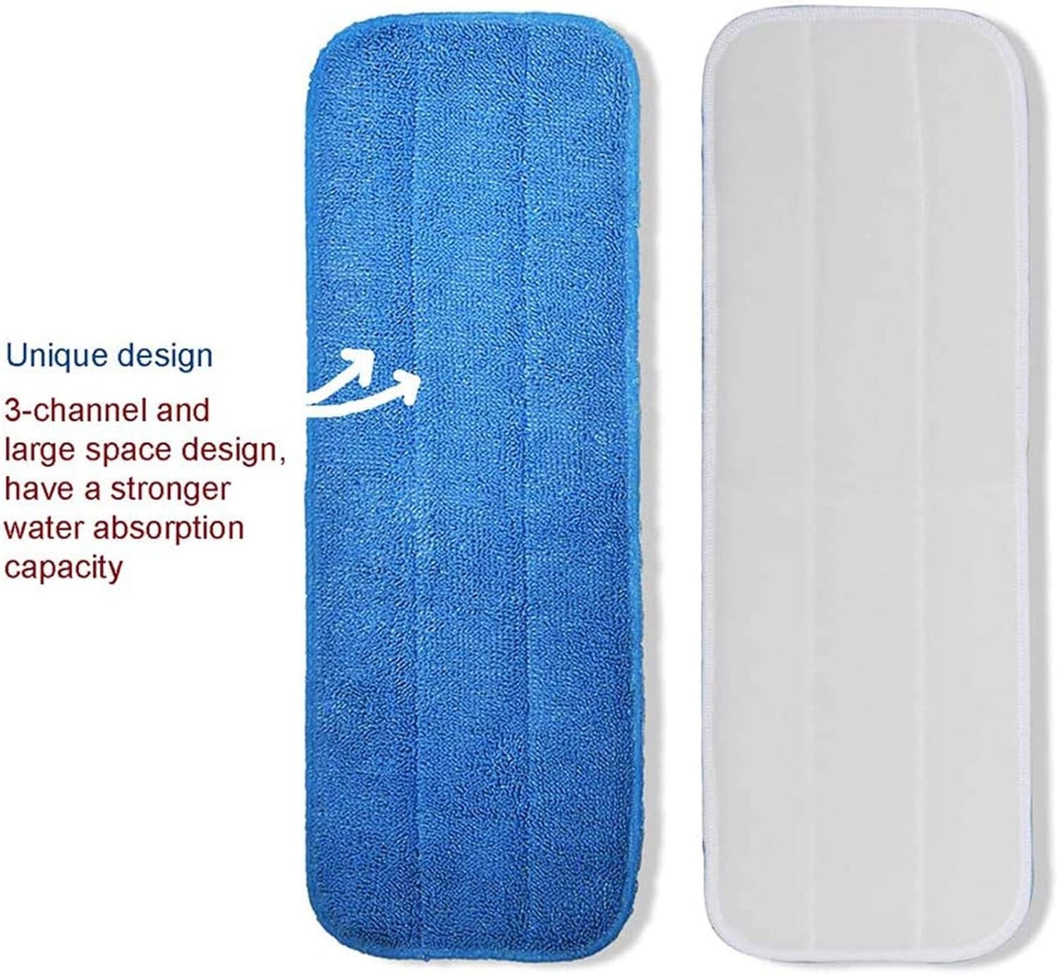 Microfiber Replacement Mop Pad, 18″ x 6″ Wet & Dry Home & Commercial Caning R…