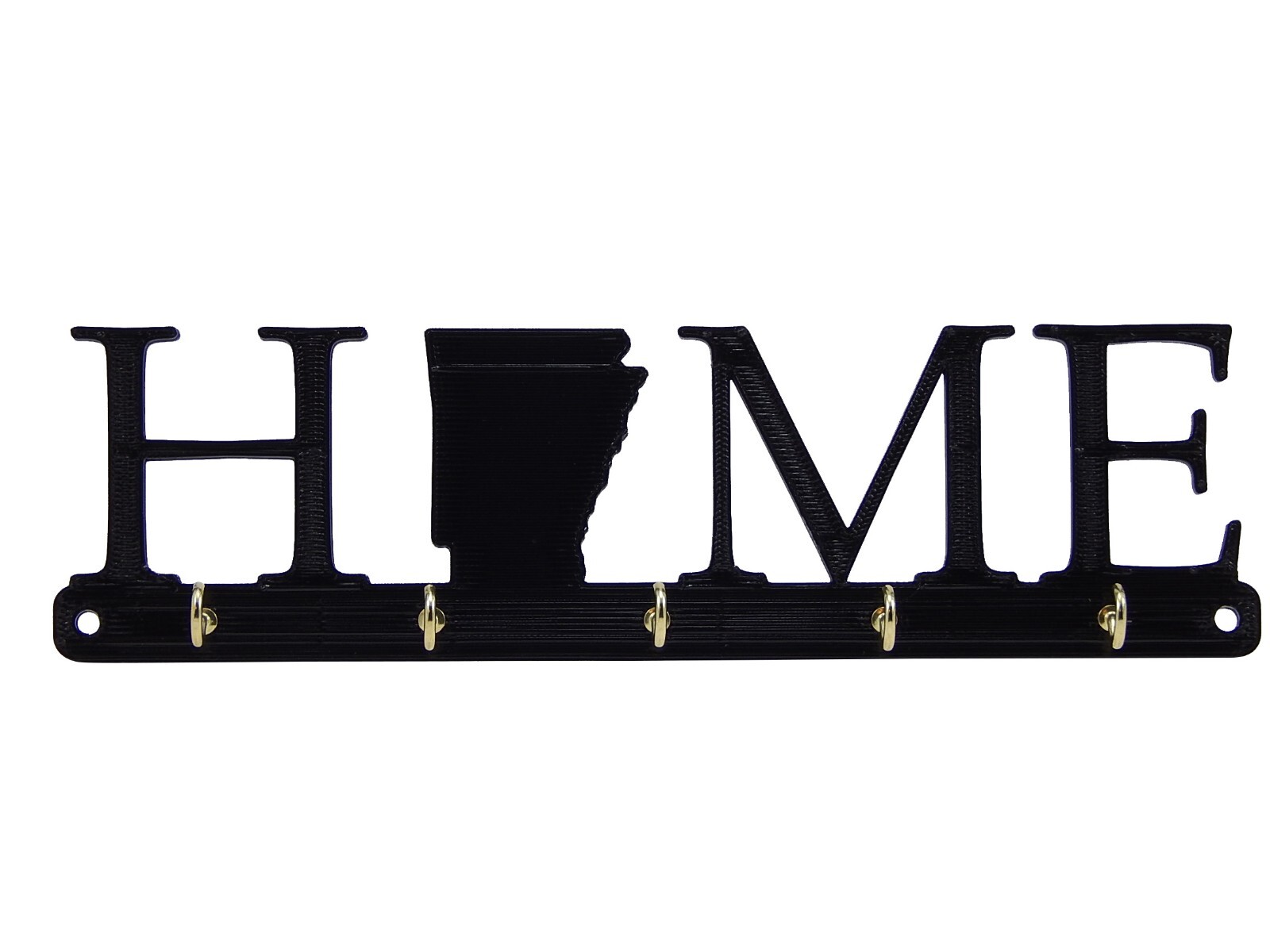 Arkansas Home State Shape Key Holder Hanger Rack Housewarming Gift Wall Decor