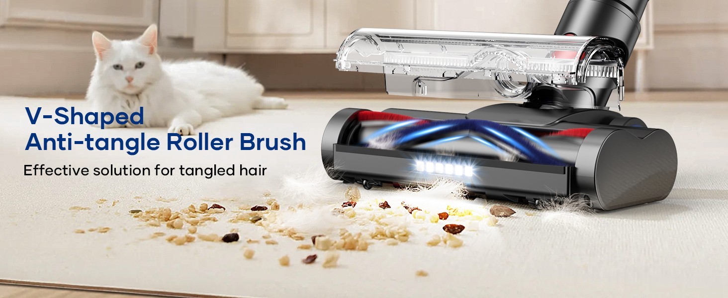 Cordless Vacuum Cleaner 55KPA Stick for Pet Hair Hardwood Wooden Floor Carpet