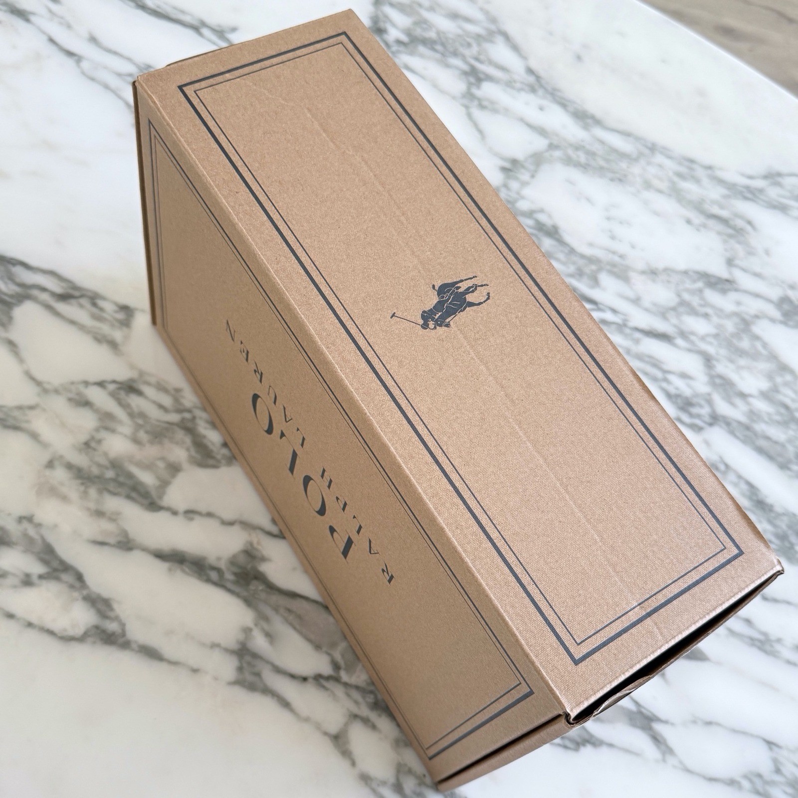 Polo Ralph Lauren Empty shoe Box Brown Kraft Cardboard Storage Box