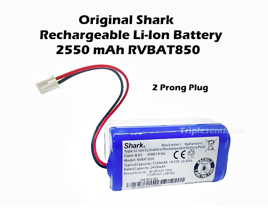 OEM Shark Vacuum RV2600WA RV2600WD RV2610WA RV2610WACA Battery 2550mAh RVBAT850