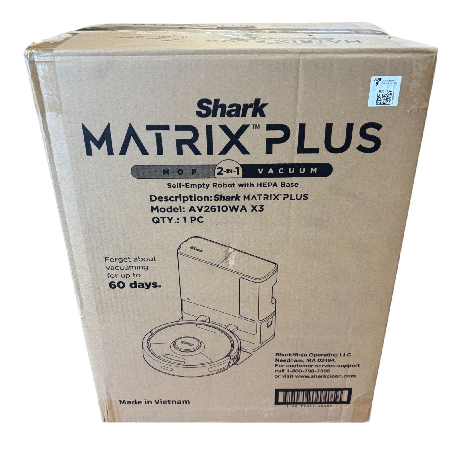 Shark Matrix Plus Robot Vacuum and Mop Combo AV2610WA