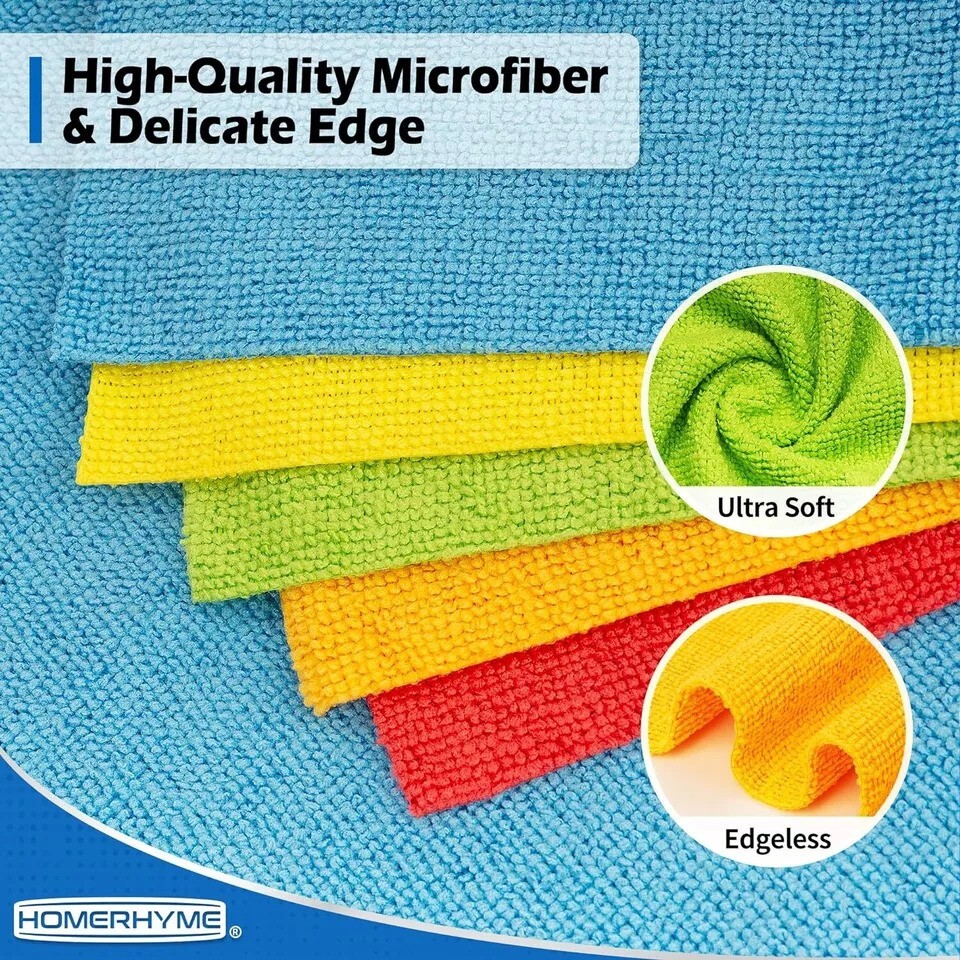 10-50 PCs Microfiber Cleaning Cloth Towel No-Scratch Rag Car Polishing Detailing