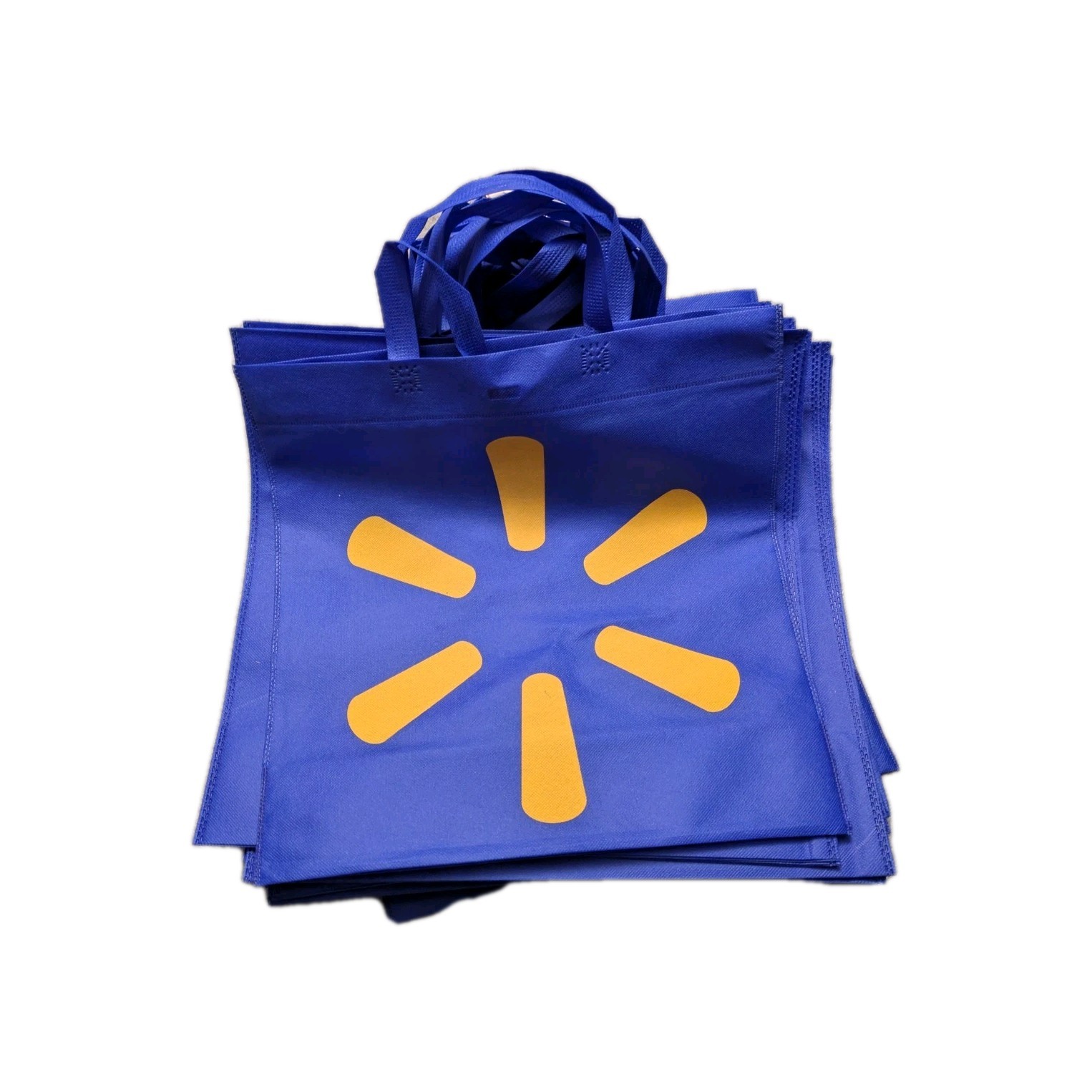 Walmart Reusable Bags Lot Of 25 – Smoke Free Size 18×17 Blue