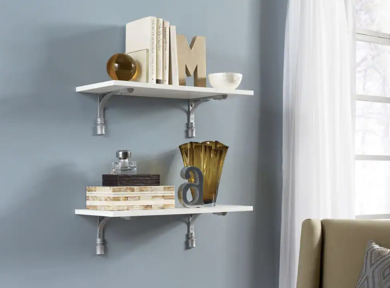 Customized 5/8” Thick White Laminated Shelf 11.75″ x 23.75″