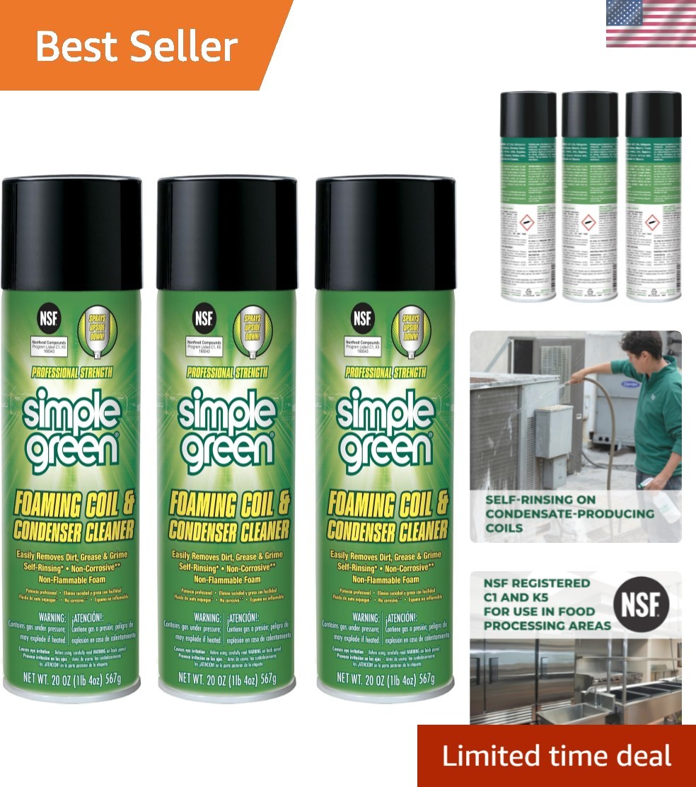 Foaming Coil Cleaner 20oz Aerosol Pack of 3
