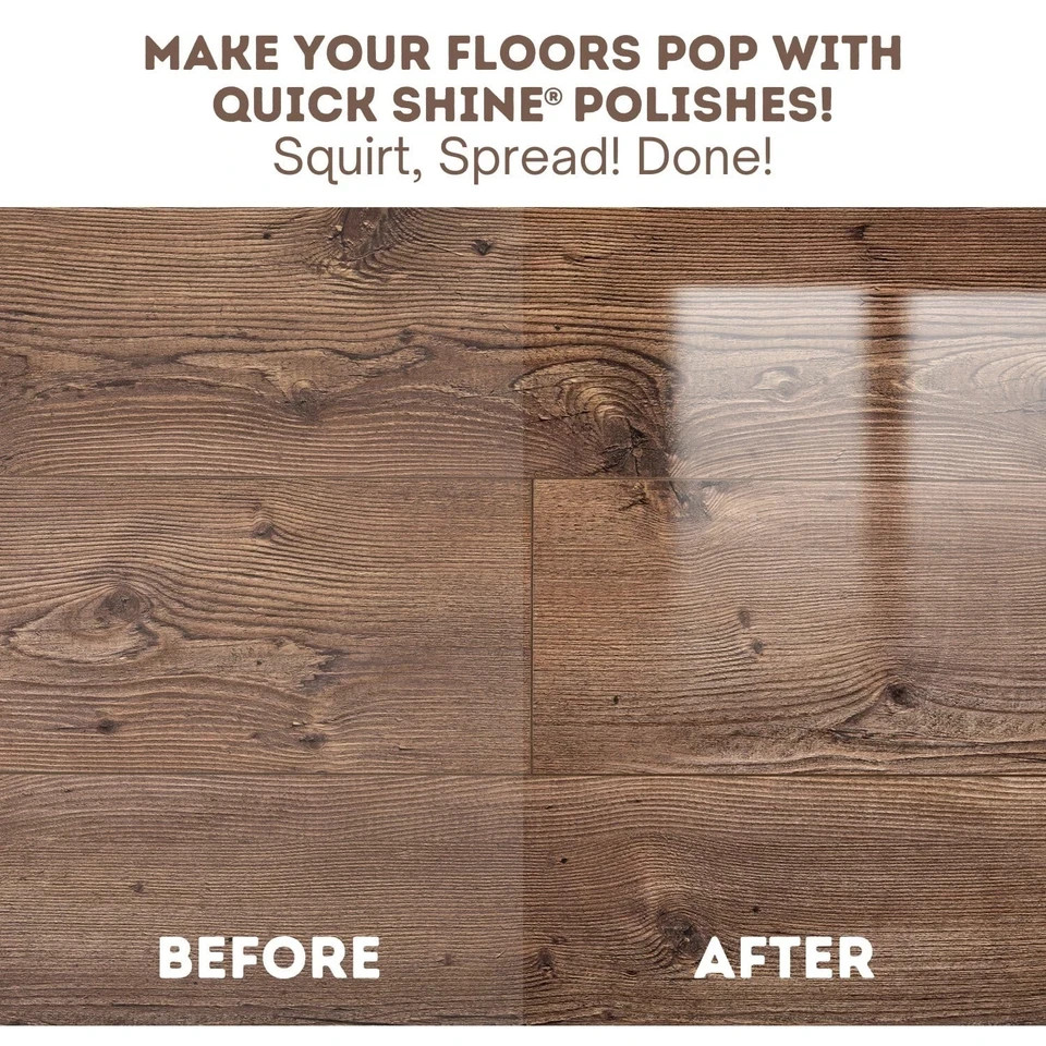 Quick Shine Multi-Surface Floor Finish, Pfas-Free Formula, Floor Polish, 64 Oz
