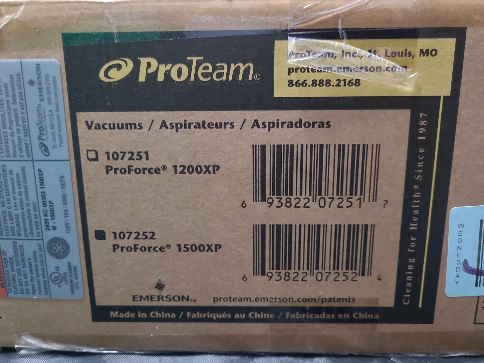 ProTeam ProForce 1500XP Bagged Upright Vacuum Cleaner w/ HEPA Commercial 107252