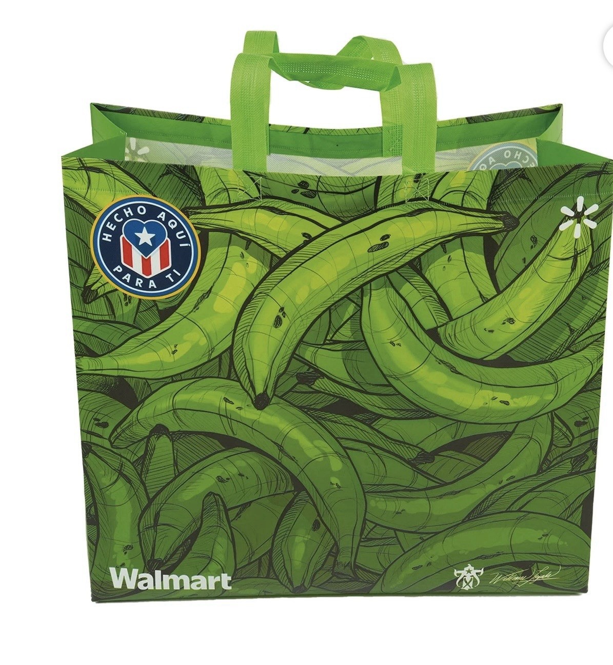 Puerto Rico Limited Edition Reusable “Plátanos Verdes ” Walmart Shopping Bag