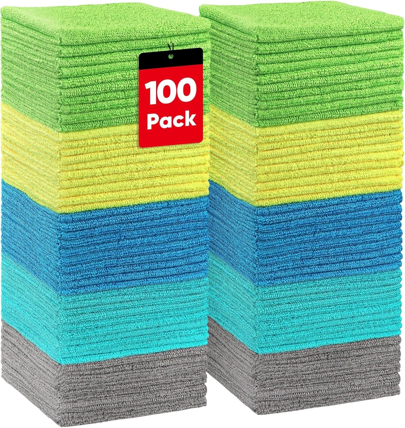 Microfiber Cleaning Cloth Towel Rag Car Polishing No Scratch Detailing 100 Pack*