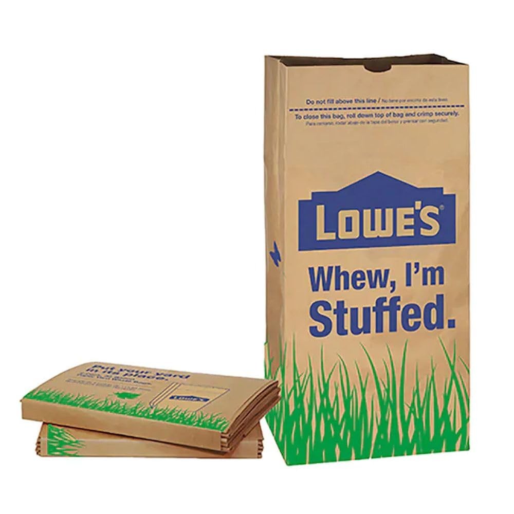 30 Gallon Heavy Duty Lawn and Refuse Bags, 10 Pack, Large Brown Paper for Hom…