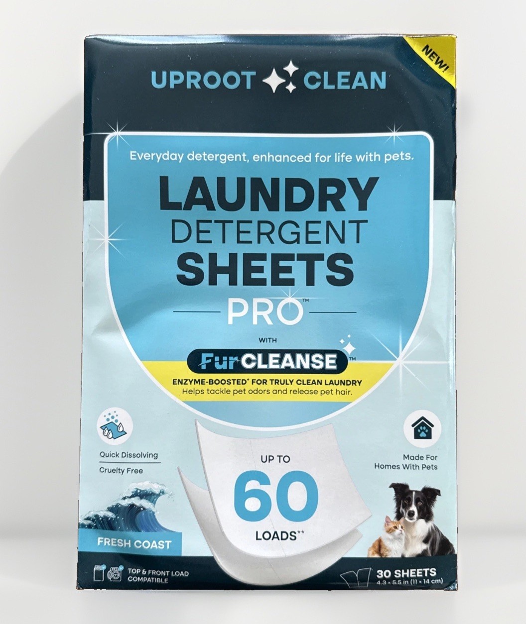 Uproot Clean Laundry Cycle Pro Pet Hair Kit Detergent Dryer Sheets Cleaner 62 Pc
