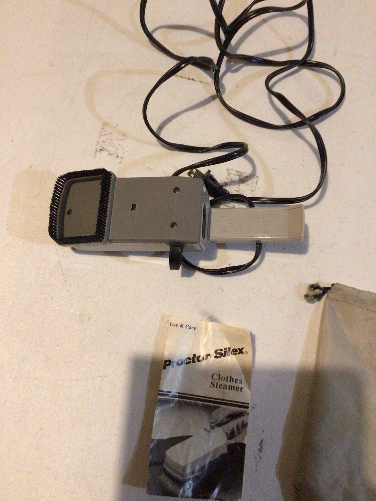 Vintage Proctor Silex Mod 115 Clothes Steamer W/manual And Bag