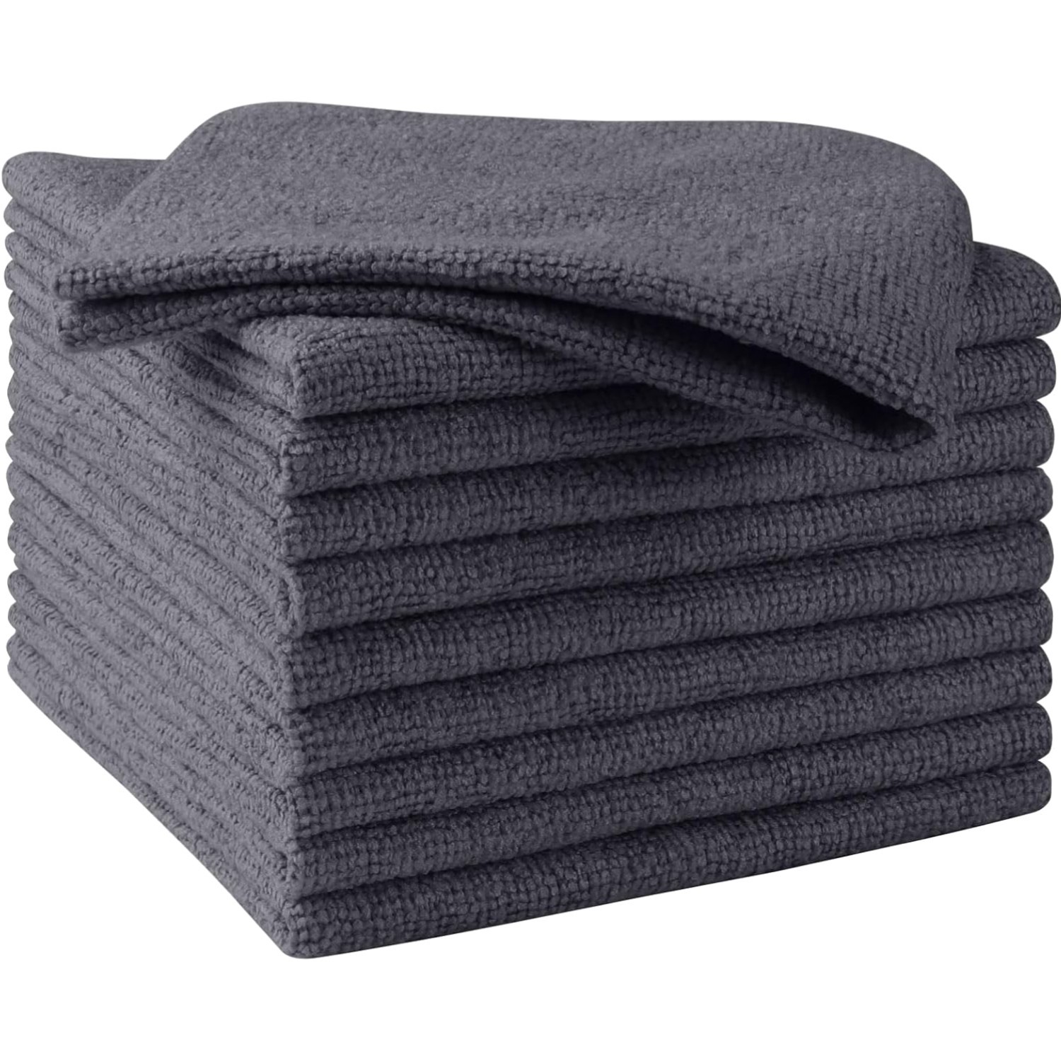 Super Absorbent Microfiber Cleaning Rags, 10 Count for Home and Vehicle Cleaning