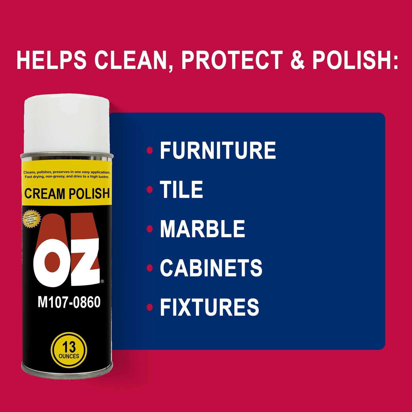 Ucts Oz Polish Aerosol Furniture Polish M1070860 13 Oz