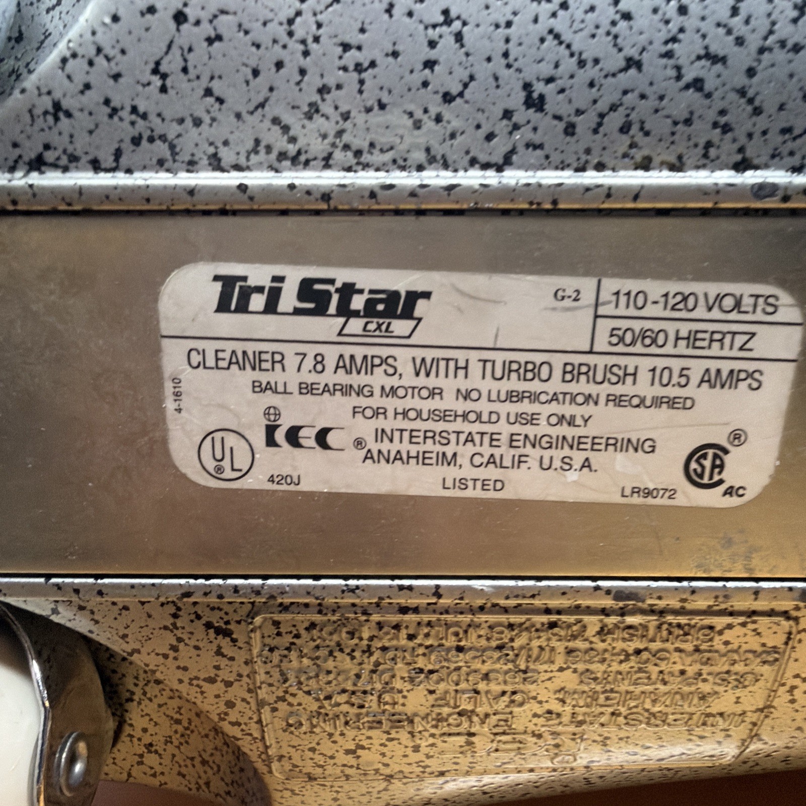 TRISTAR CXL Canister Vacuum Motor Body Unit Only