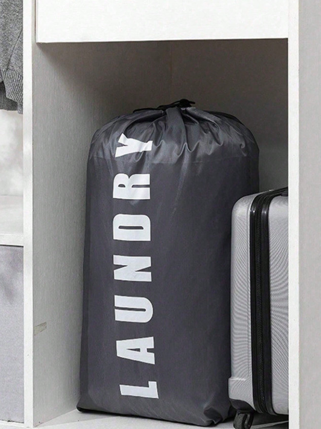 1pc Extra‑Large Drawstring Laundry Bag – Heavy‑Duty, Washable Dorm & Travel-NEW