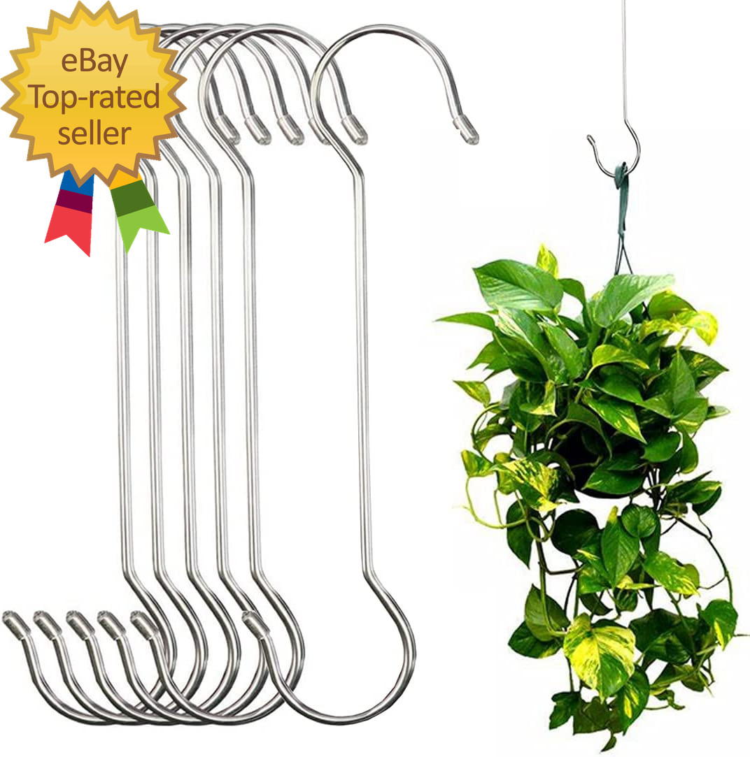 6 Pack 16 Inch Extra Large S Hooks Heavy Duty Plant Hanging Hook Long S Shaped