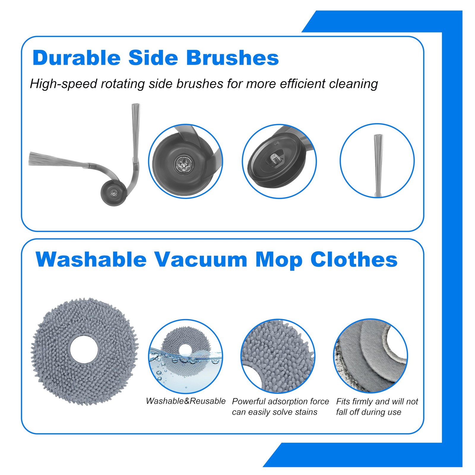 28Pcs QV35A Accessories Replacement Kit for Roborock QV35A/QV35S,QR798/QR598 …