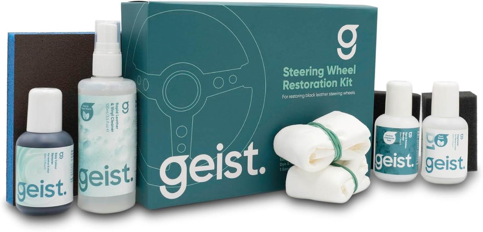 Steering Wheel Restoration Kit | Degrease and Refresh the Colour of Worn or Scra
