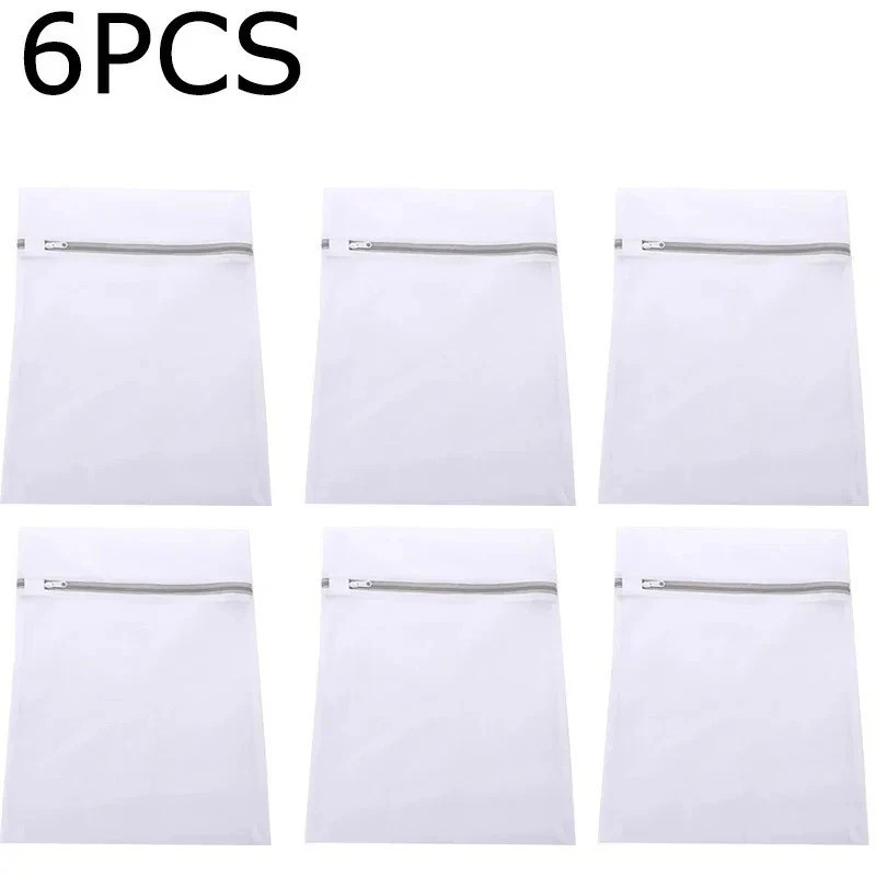 Mesh Laundry Bags for Delicates with Non Rust Zipper- White Laundry Bag