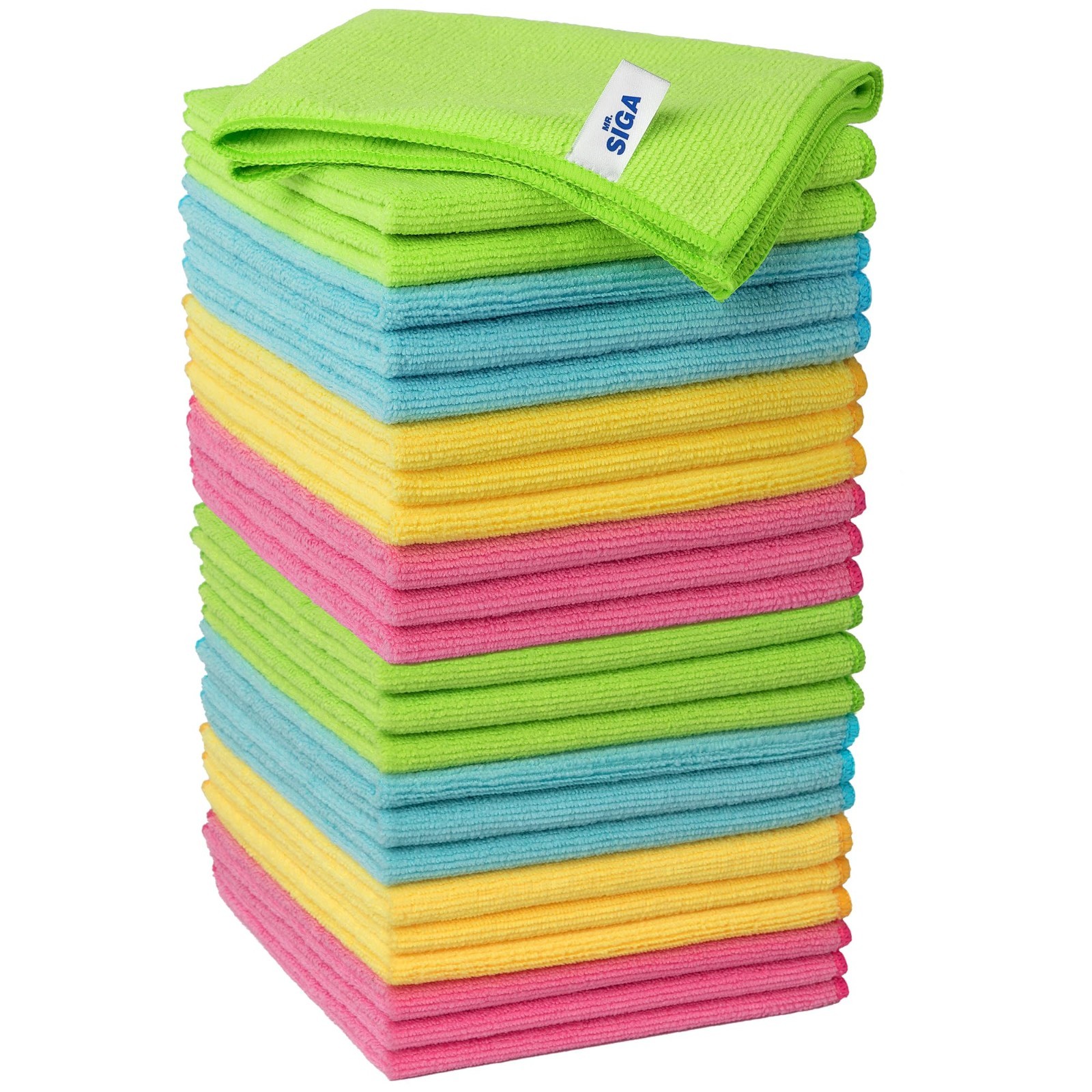 Microfiber Cleaning Cloths – 24 Pack, 12.6″ x 12.6″, Lint-Free, Reusable, Durabl