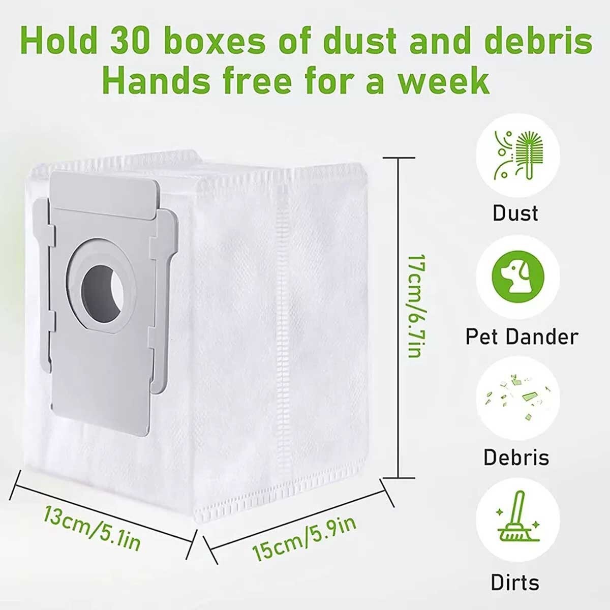 Replacement Dirt Disposal Dust Bags For iRobot Roomba i3 i7+ s9 s9+ Robot Vacuum