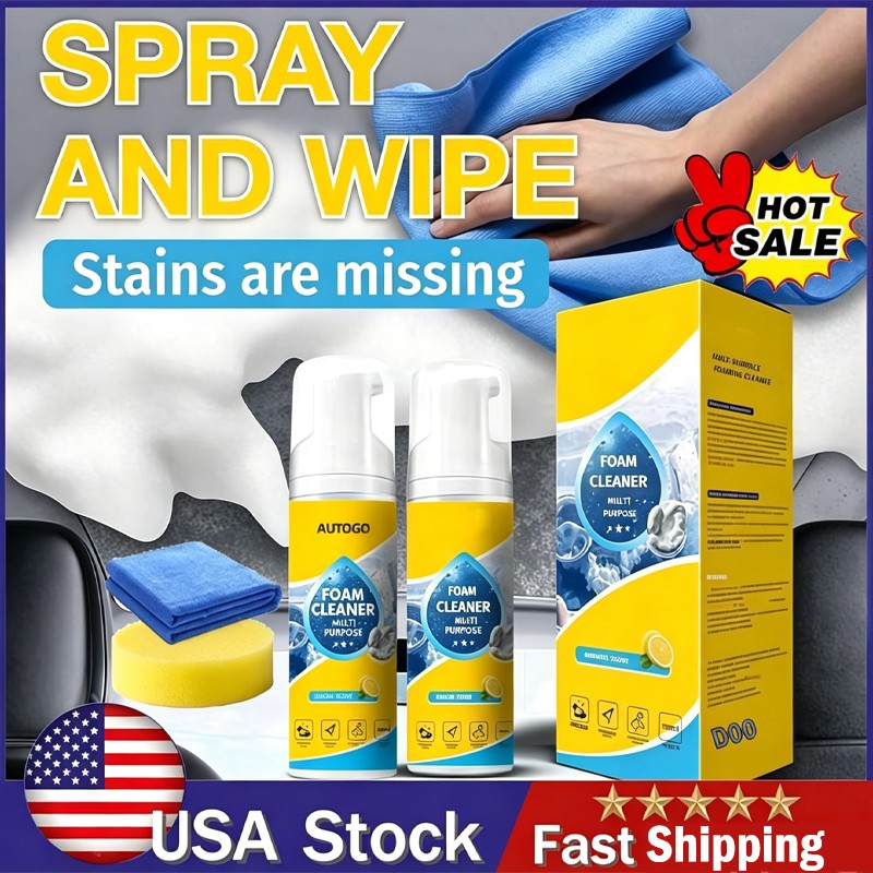 4-in-1 Multi-Enzyme Foam Cleaner, Deep Cleaning Spray for Car Kitchen Bathroom