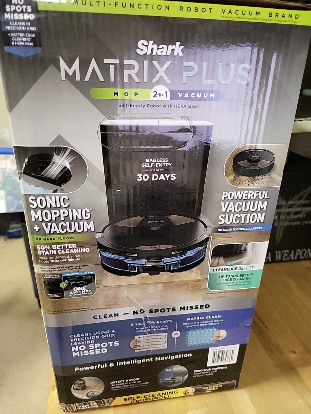 Shark Matrix Plus Robot Vacuum and Mop with Self-Empty Base UR2650WS