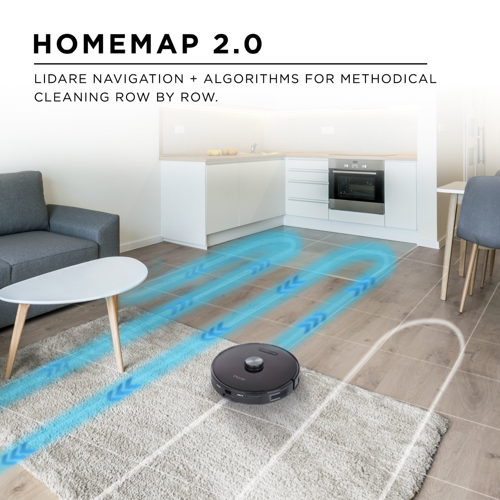 iHome AutoVac Nova Self Empty Robot Vacuum and Mop, Laser and HomeMap Navigation