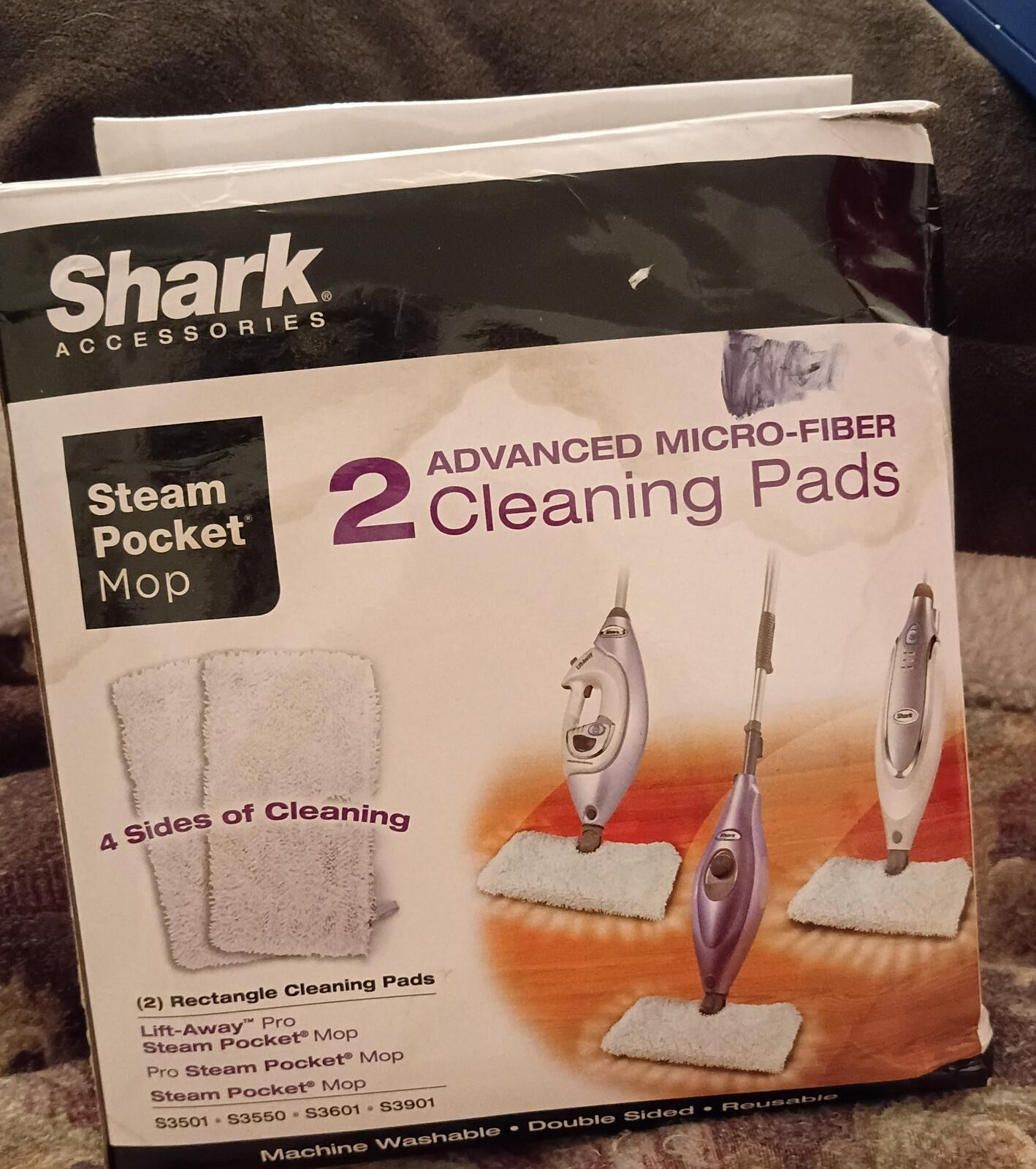 NEW Shark Advanced Microfiber Cleaning Pads 2 Pack Mop S3501 S3601 S3550 S3901